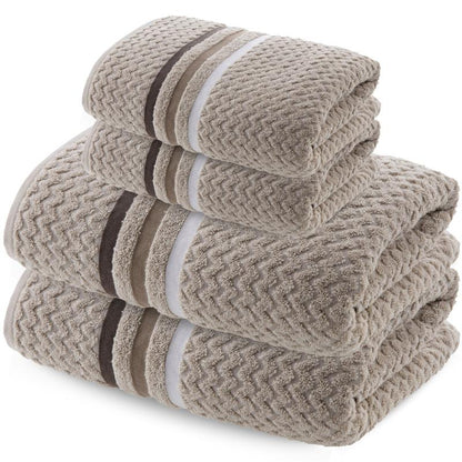 Kit 4 Toalhas Banhão Gigante Jacquard Trento — 100% Algodão Premium 450g/m²