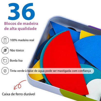 FormaMente™ Jogo Montessori de Formas – 36 Peças + 60 Cartas Educativas