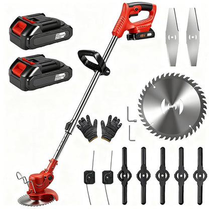 GreenCut Pro™ – Cortador de Grama Sem Fio | Bivolt + 2 Baterias Recarregáveis