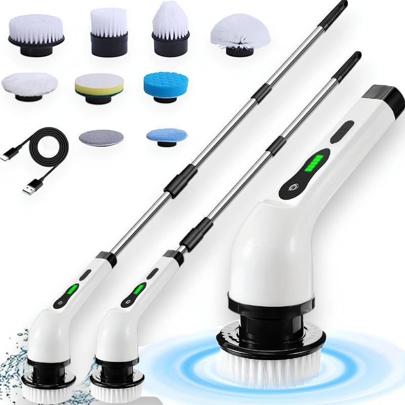 Escova Elétrica de Limpeza 9 em 1 com Cabo Extensível