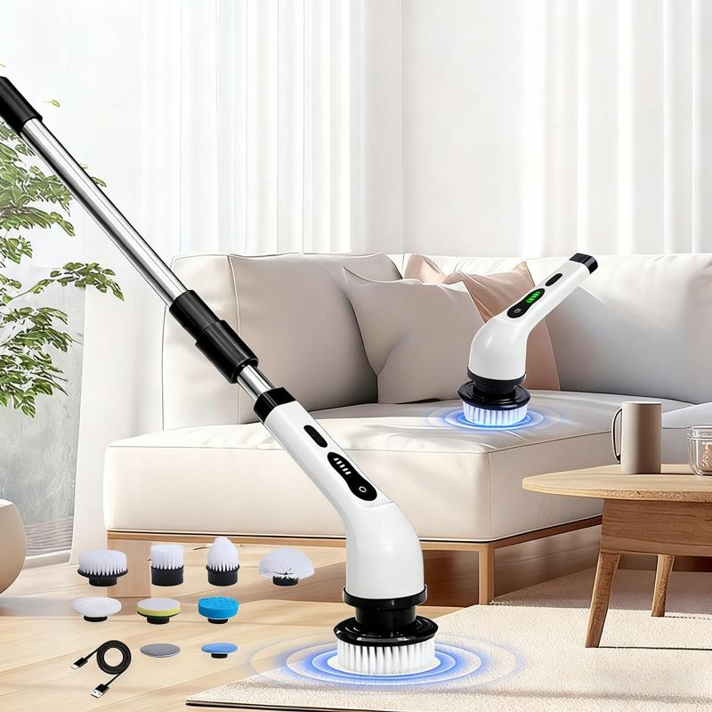Escova Elétrica de Limpeza 9 em 1 com Cabo Extensível