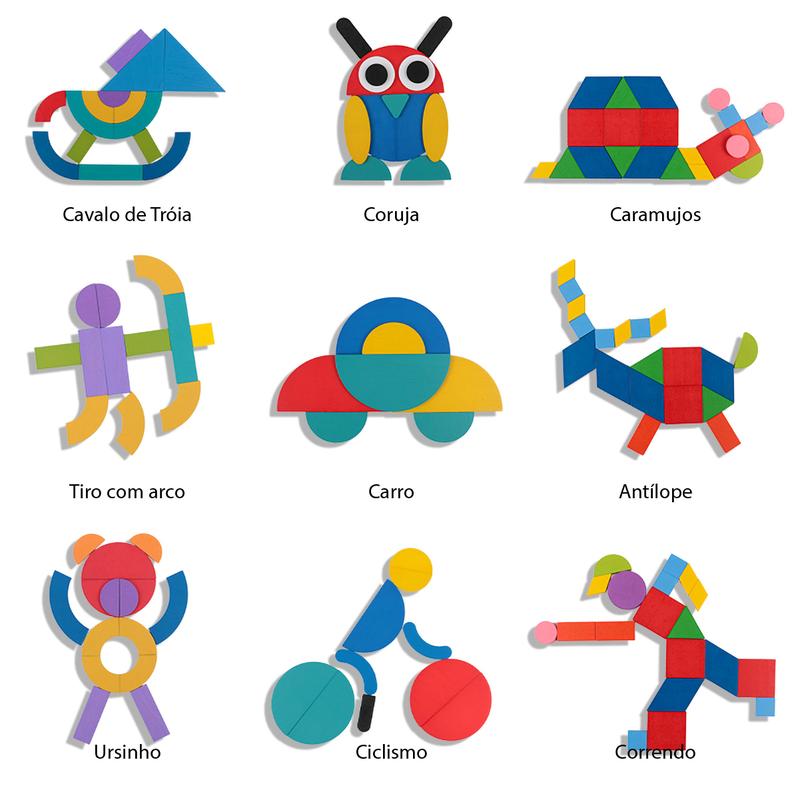 FormaMente™ Jogo Montessori de Formas – 36 Peças + 60 Cartas Educativas