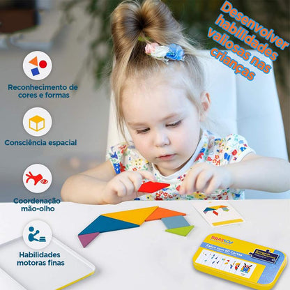 FormaMente™ Jogo Montessori de Formas – 36 Peças + 60 Cartas Educativas
