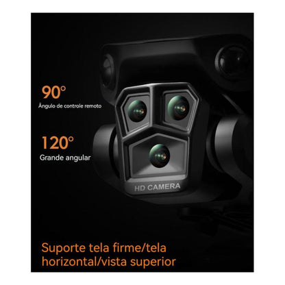Drone Y3 / Y3 MAX 8K Profissional com 3 Câmeras, Wi-Fi 2.4G, Controle Remoto e Estabilização Eletrônica