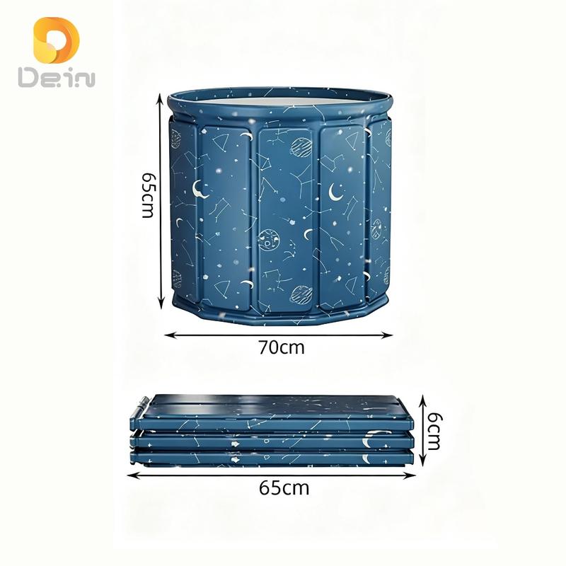 Banheira Dobrável Portátil para Adultos 70cm — 254L com Drenagem Dupla