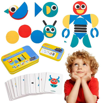 FormaMente™ Jogo Montessori de Formas – 36 Peças + 60 Cartas Educativas