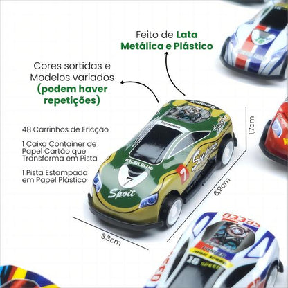 Kit Cidade Kids 48 Carrinhos de Fricção com Pista e Container