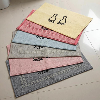 Kit 6 Tapetes de Banheiro Pezinho 45x70cm — 100% Algodão Premium Cores Sortidas