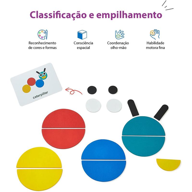 FormaMente™ Jogo Montessori de Formas – 36 Peças + 60 Cartas Educativas