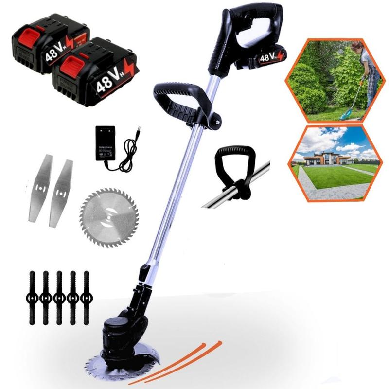 GreenCut Pro™ – Cortador de Grama Sem Fio | Bivolt + 2 Baterias Recarregáveis