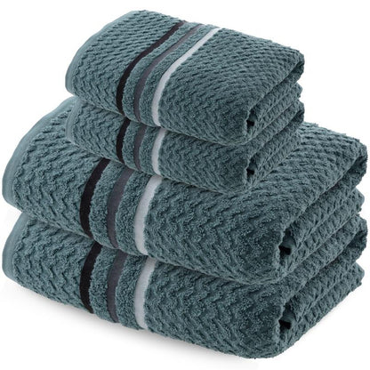Kit 4 Toalhas Banhão Gigante Jacquard Trento — 100% Algodão Premium 450g/m²