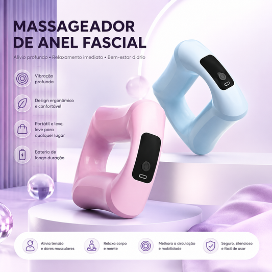 Massageador de Anel Fascial Vibratório — Alívio para Pescoço, Ombros e Músculos